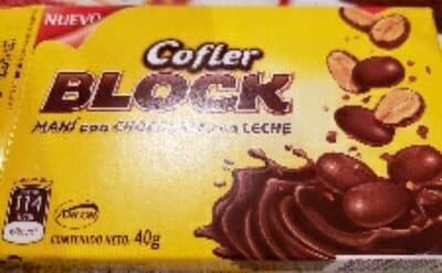 Maní con chocolate Cofler block 40 g