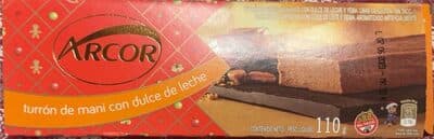 Turrón de maní con dulce de leche yema Arcor 110 g